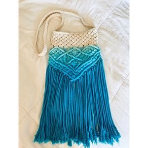 Frayed gradient purse